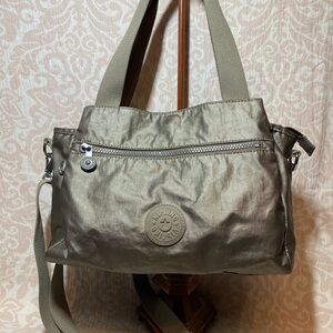 Kipling Metallic Pewter Elysia Bag